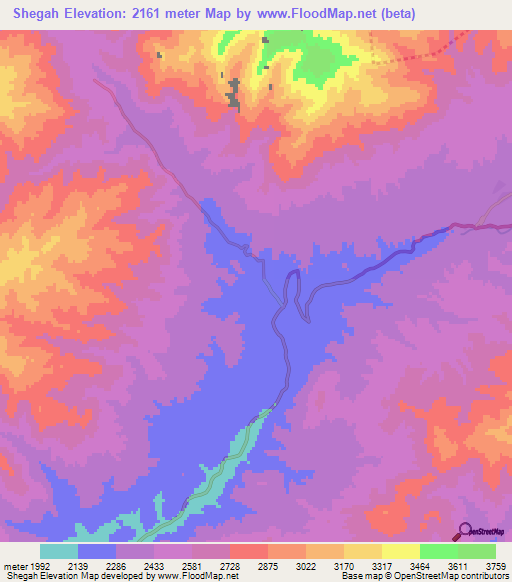 Shegah,Afghanistan Elevation Map