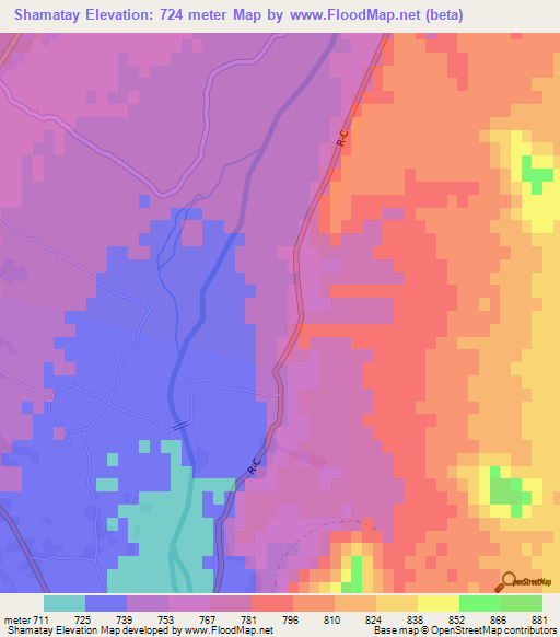Shamatay,Afghanistan Elevation Map