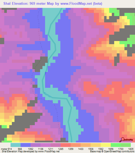 Shal,Afghanistan Elevation Map