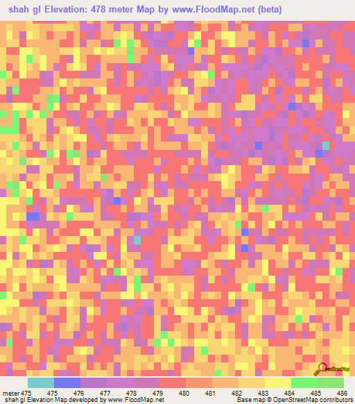 shah gl,Afghanistan Elevation Map