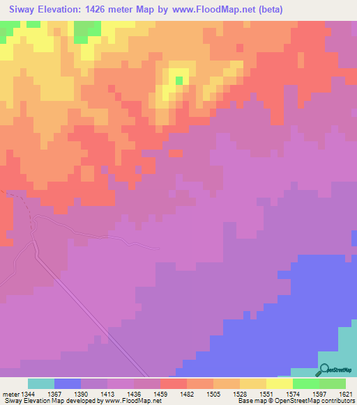 Siway,Afghanistan Elevation Map