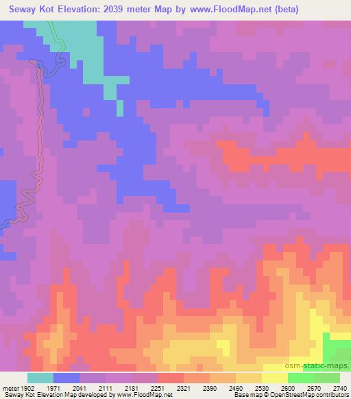 Seway Kot,Afghanistan Elevation Map