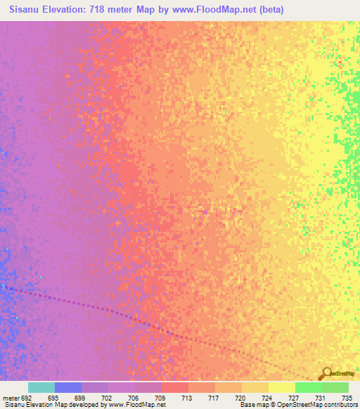 Sisanu,Afghanistan Elevation Map