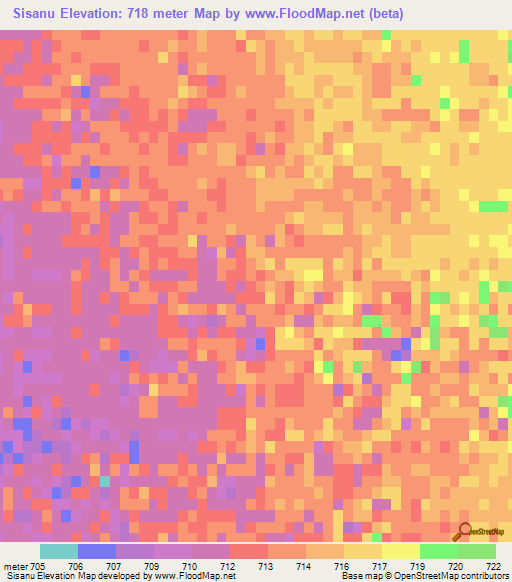 Sisanu,Afghanistan Elevation Map