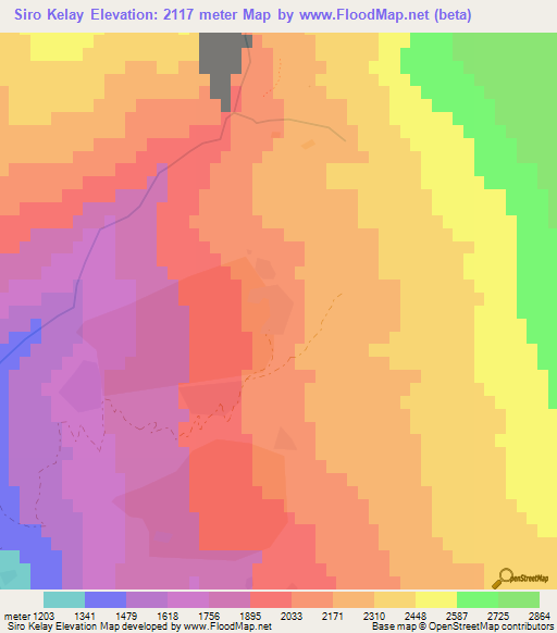 Siro Kelay,Afghanistan Elevation Map