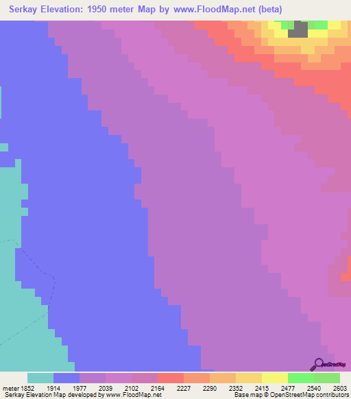 Serkay,Afghanistan Elevation Map