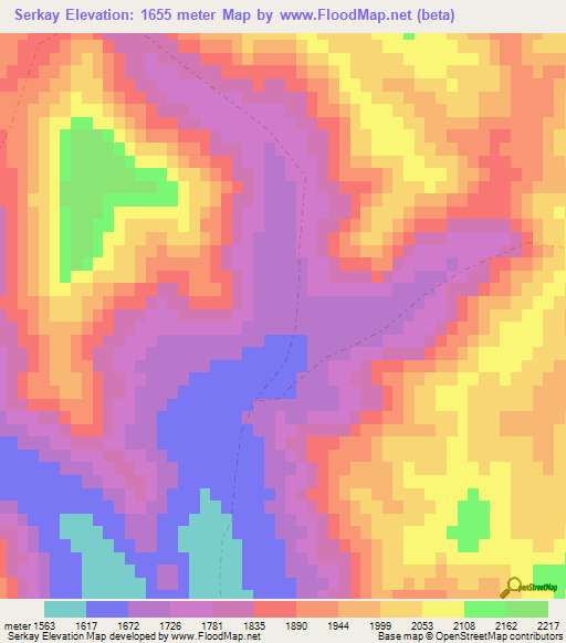 Serkay,Afghanistan Elevation Map