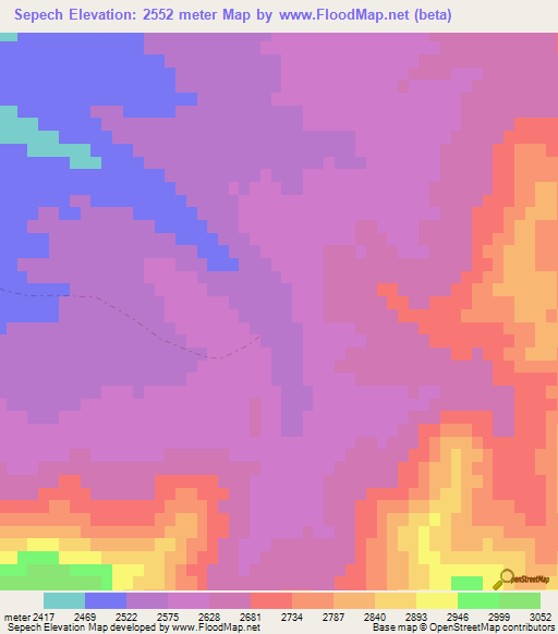 Sepech,Afghanistan Elevation Map