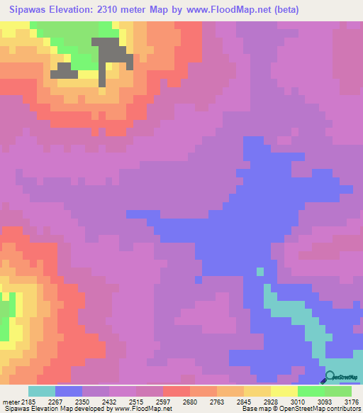 Sipawas,Afghanistan Elevation Map