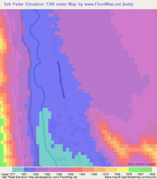 Seh Padar,Afghanistan Elevation Map