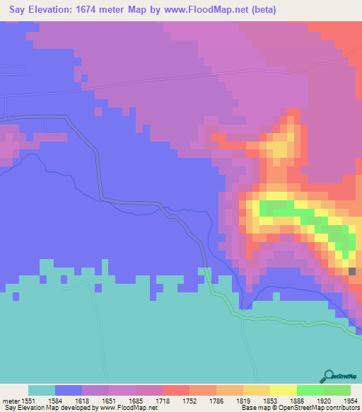 Say,Afghanistan Elevation Map