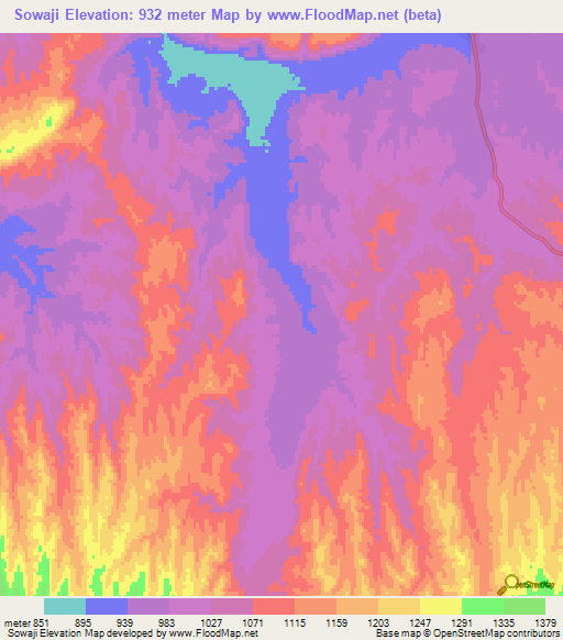 Sowaji,Afghanistan Elevation Map