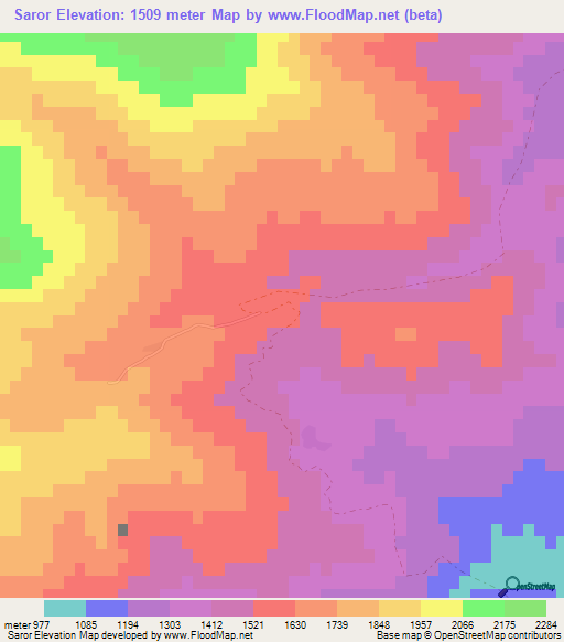 Saror,Afghanistan Elevation Map