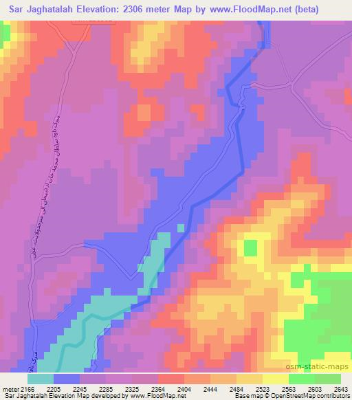 Sar Jaghatalah,Afghanistan Elevation Map