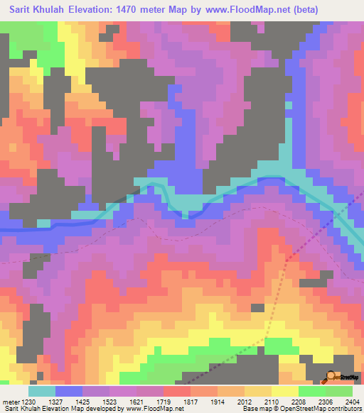 Sarit Khulah,Afghanistan Elevation Map