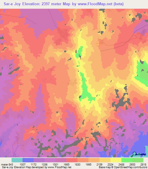 Sar-e Joy,Afghanistan Elevation Map