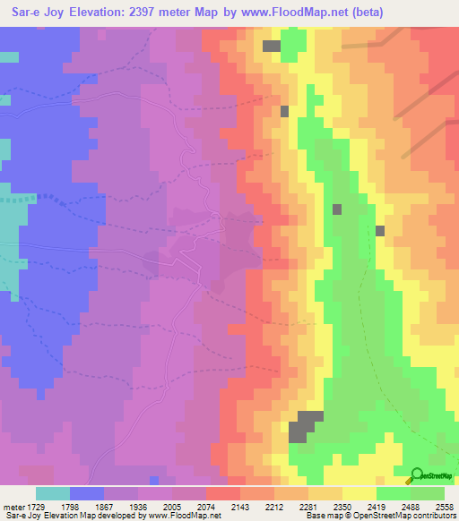 Sar-e Joy,Afghanistan Elevation Map