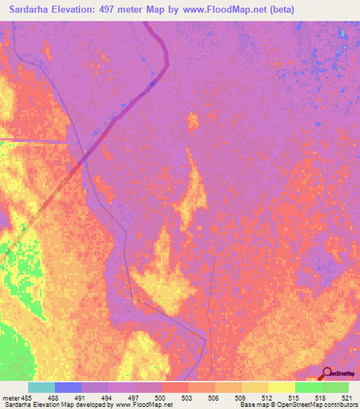 Sardarha,Afghanistan Elevation Map