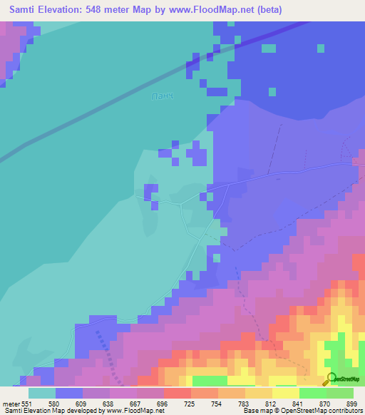 Samti,Afghanistan Elevation Map