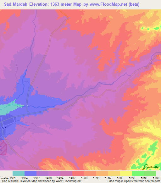 Sad Mardah,Afghanistan Elevation Map