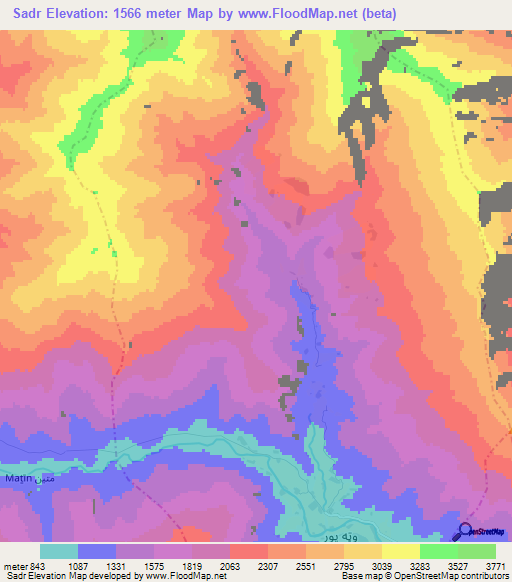 Sadr,Afghanistan Elevation Map