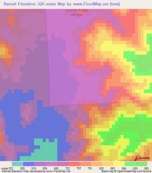 Ramati,Afghanistan Elevation Map