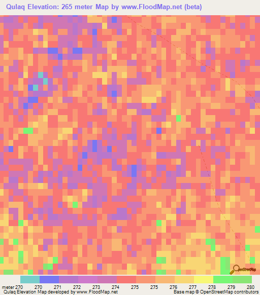 Qulaq,Afghanistan Elevation Map