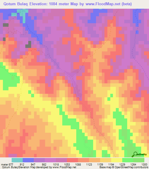 Qotum Bulaq,Afghanistan Elevation Map