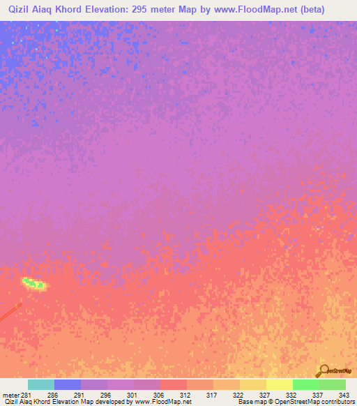 Qizil Aiaq Khord,Afghanistan Elevation Map