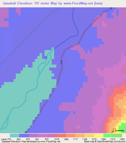 Qasabah,Afghanistan Elevation Map