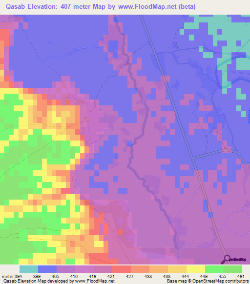 Qasab,Afghanistan Elevation Map