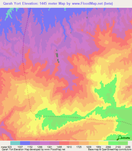Qarah Yort,Afghanistan Elevation Map