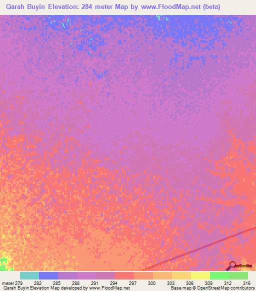 Qarah Buyin,Afghanistan Elevation Map