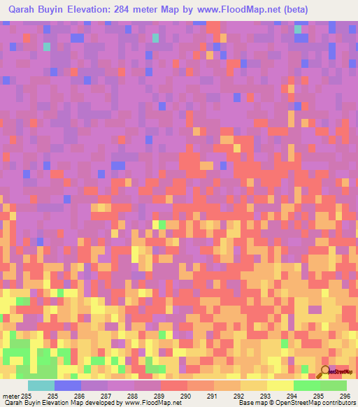 Qarah Buyin,Afghanistan Elevation Map