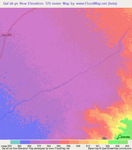 Qal`ah-ye Now,Afghanistan Elevation Map