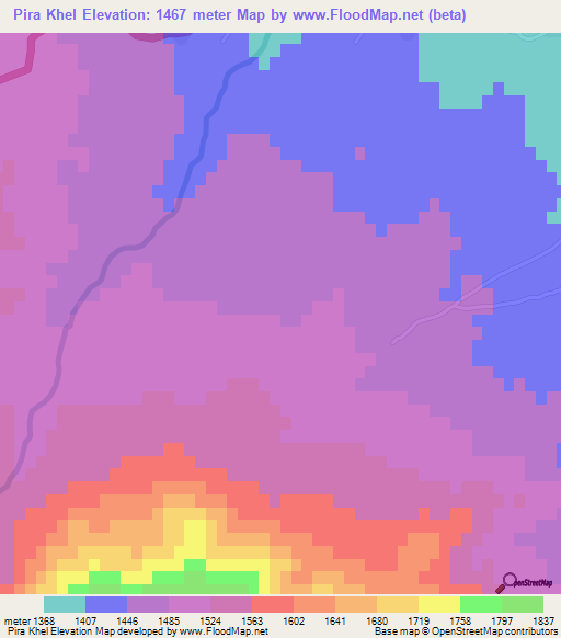 Pira Khel,Afghanistan Elevation Map