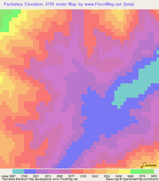 Pachalara,Afghanistan Elevation Map