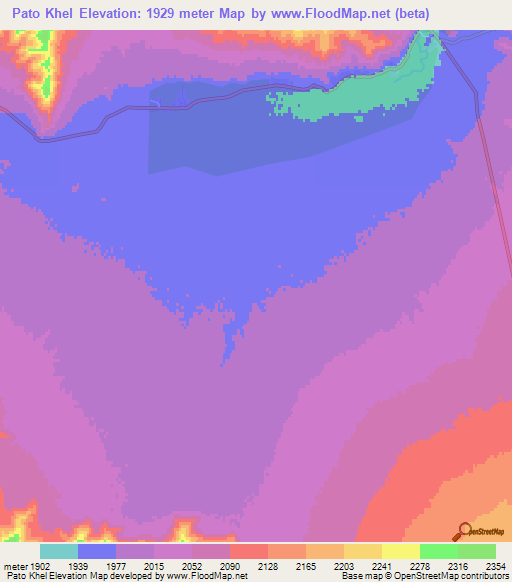 Pato Khel,Afghanistan Elevation Map