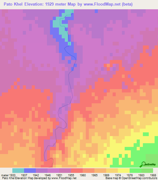 Pato Khel,Afghanistan Elevation Map