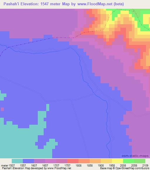 Pashah'i,Afghanistan Elevation Map