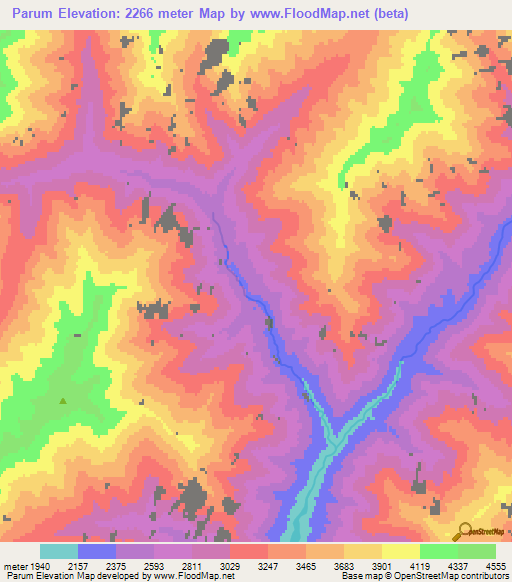 Parum,Afghanistan Elevation Map