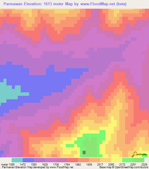 Parmawan,Afghanistan Elevation Map