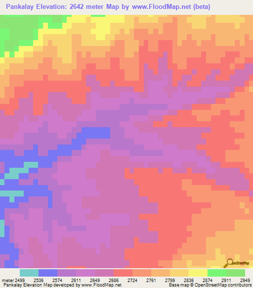 Pankalay,Afghanistan Elevation Map