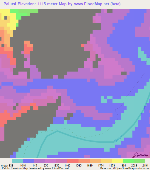 Palutsi,Afghanistan Elevation Map