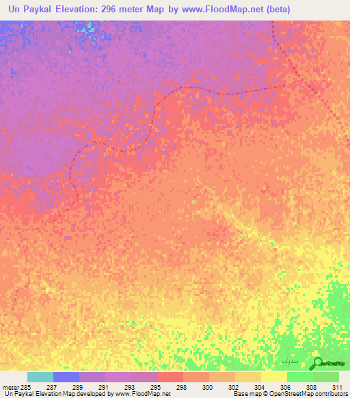 Un Paykal,Afghanistan Elevation Map