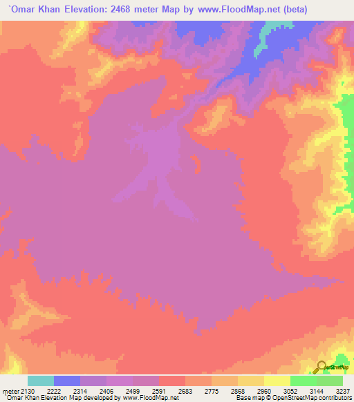 `Omar Khan,Afghanistan Elevation Map