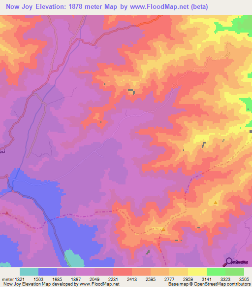 Now Joy,Afghanistan Elevation Map