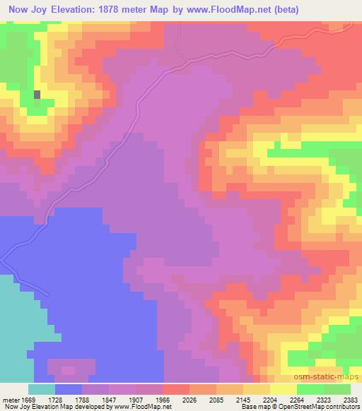 Now Joy,Afghanistan Elevation Map