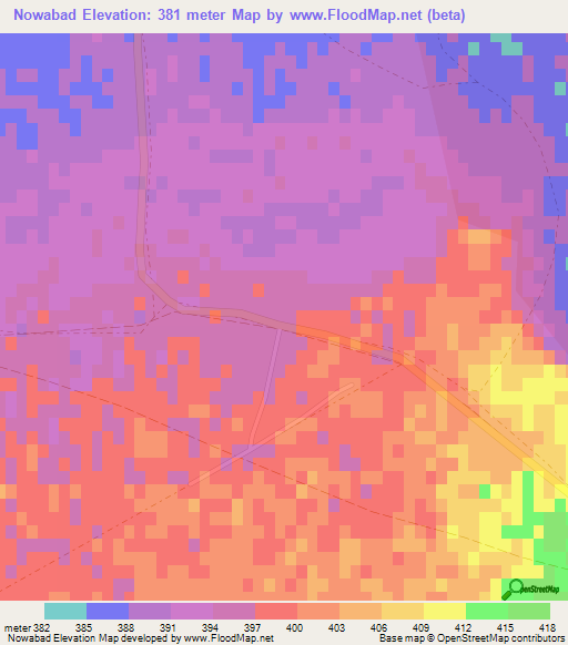 Nowabad,Afghanistan Elevation Map