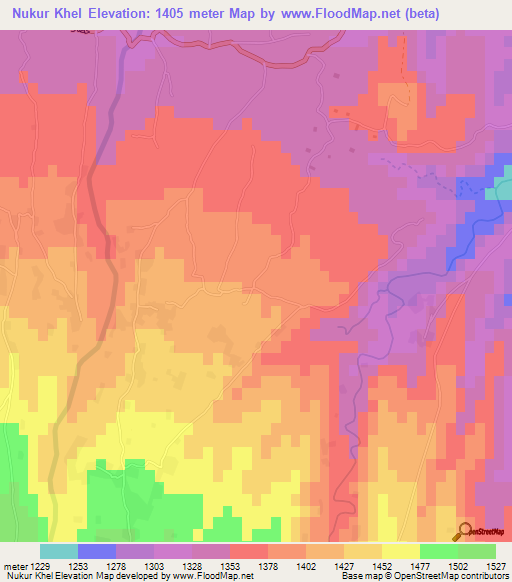 Nukur Khel,Afghanistan Elevation Map